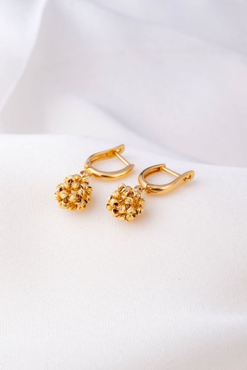 14 Ayar Altın Sallantılı Toplu Trend Küpe