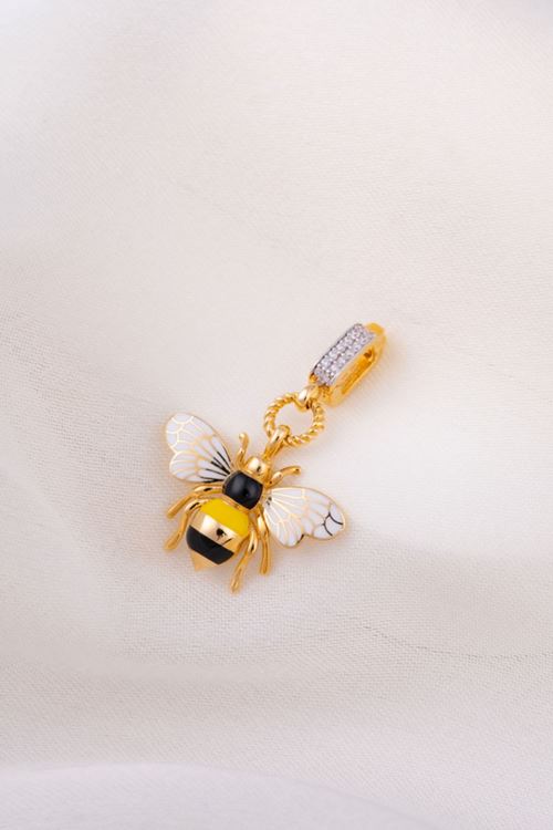 14 Ayar Altın Küçük Arı Figürlü Kolye Ucu