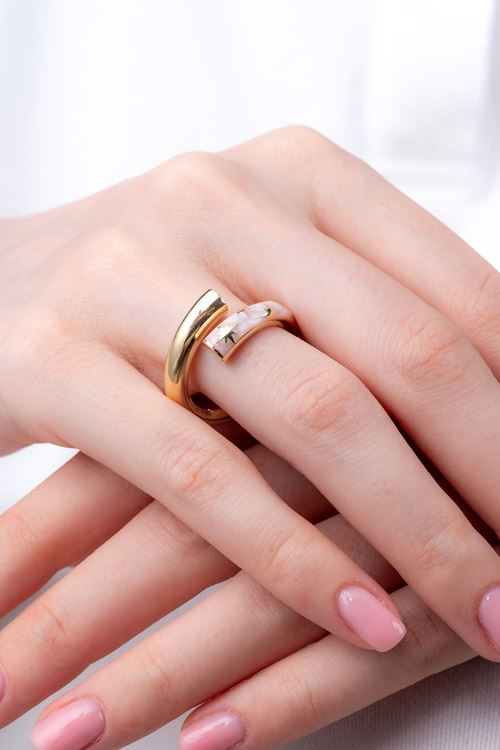 14 Ayar Altın Eterna Kutup Yıldızı Minimal Yüzük