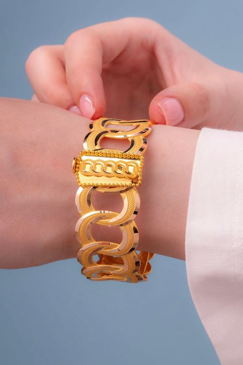 14 Ayar Altın Büyük Samanyolu Bilezik