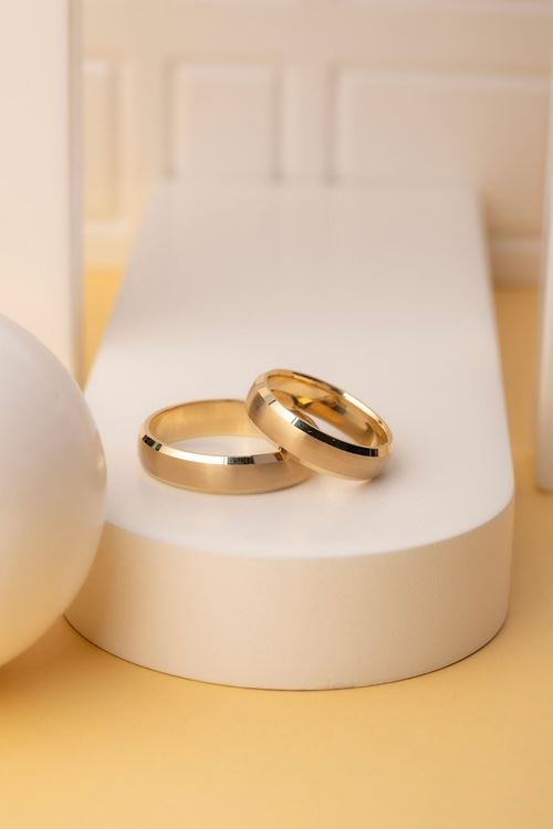 14 Ayar Sarı Altın 5Mm Erkek Alyans