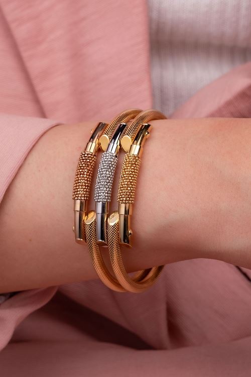 14 Ayar Altın 3 Sıra Kaburga Bilezik