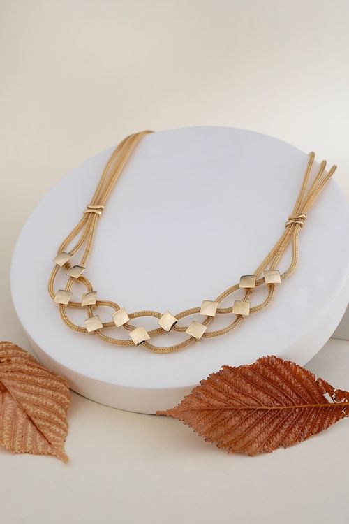 14 Ayar Altın Hasır Model Tasarım Gerdanlık