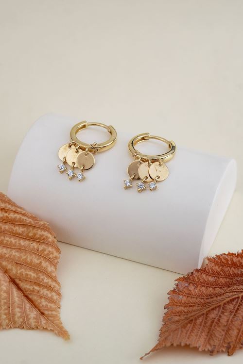 14 Ayar Altın Shakira Model Sallamalı Küpe