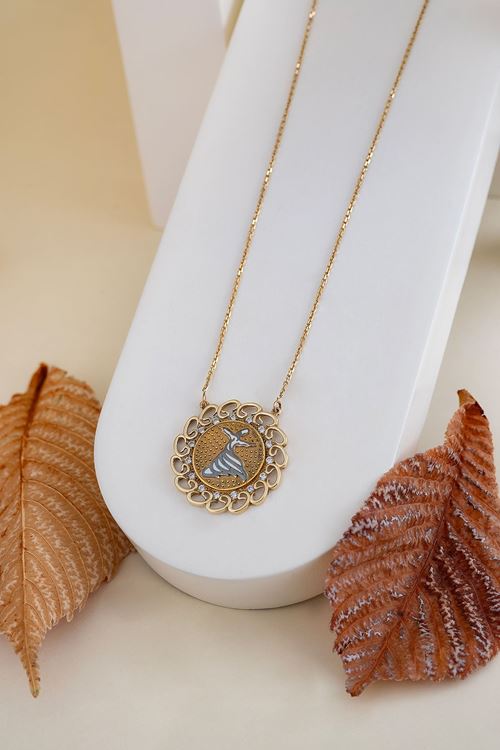 14 Ayar Altın Semazen Figürlü Kolye