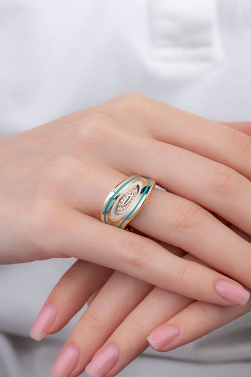 14 Ayar Altın Fortuna Model Cetaş Yüzük