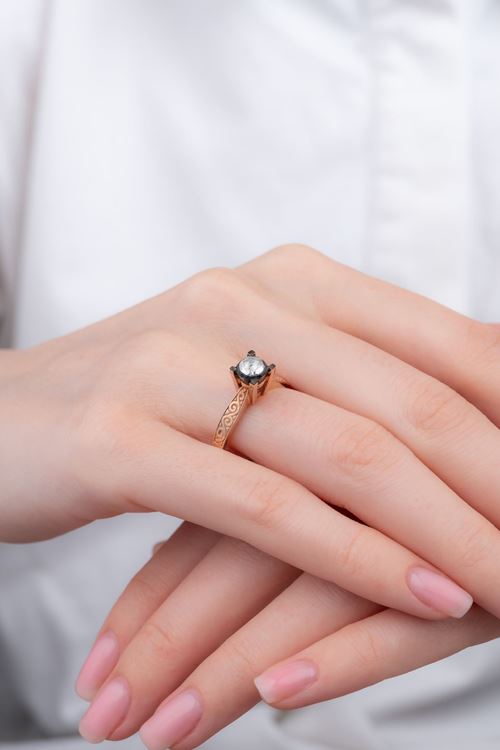 0,33 Carat Elmas Tektaş Model Yüzük