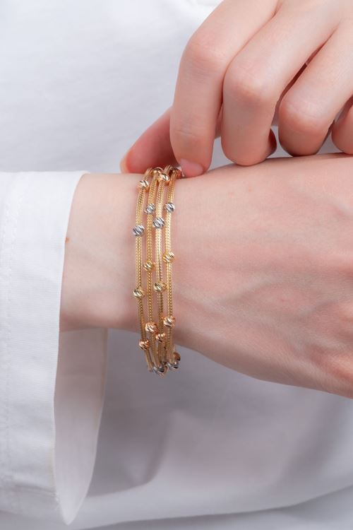 14 Ayar Sarı Altın Toplu Bileklik