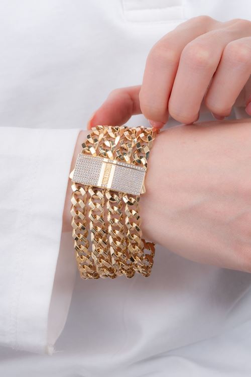 14 Ayar Altın 4 Sıra 35 Mm Gurmet Bileklik 