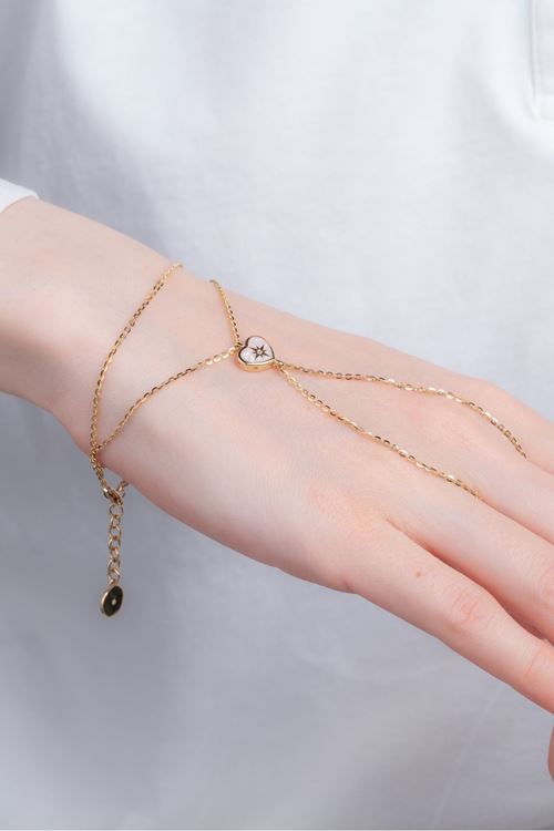 14 Ayar Altın Pembe Kalpli Şahmeran