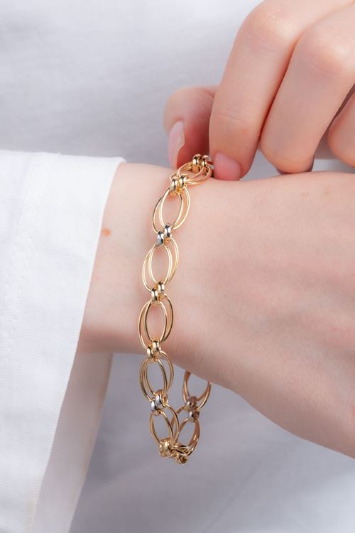 8 Ayar Altın Hallow Model İnce Bileklik