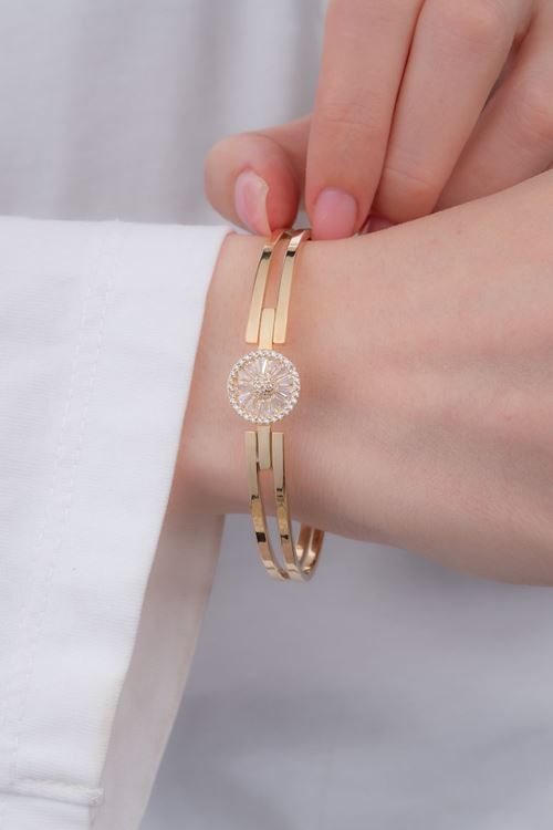 8 Ayar Altın Turmalin Model Bilezik