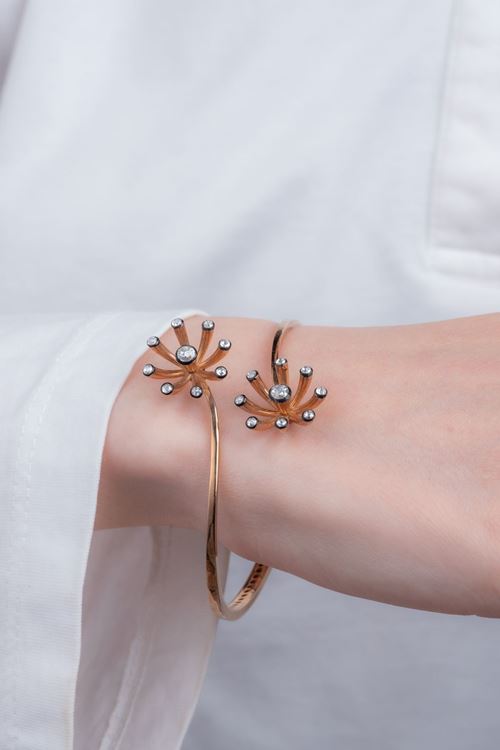 0,70 Carat Elmas İkili Tasarım Bilezik