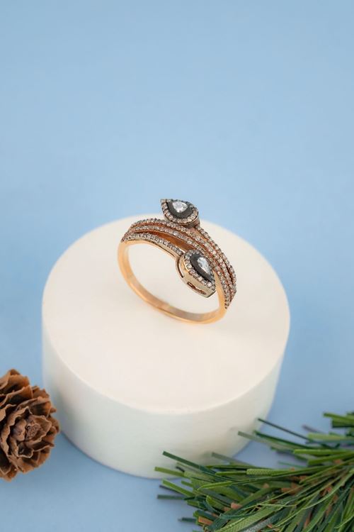 0,52 Carat Elmas Damla Tasarım Yüzük