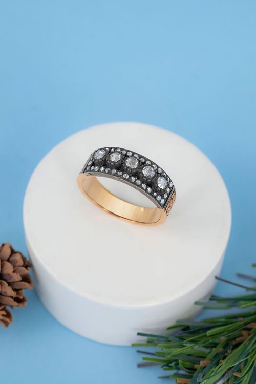 0,55 Carat Elmas Yarımtur Tasarım Yüzük