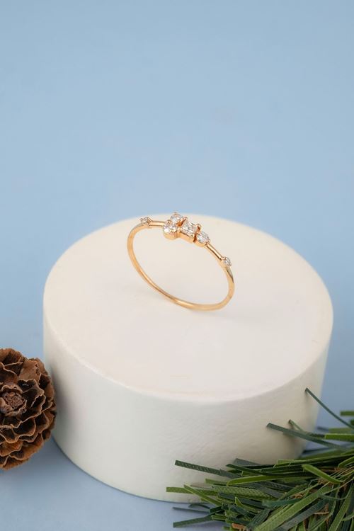 0,14 Carat Pırlanta Minimal Yüzük