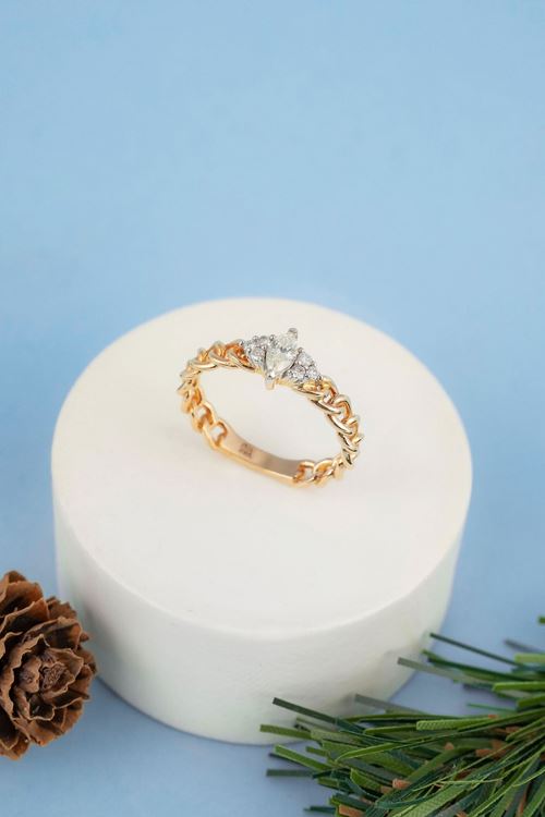 0,27 Carat Pırlanta Eklem Yüzük