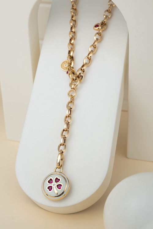 14 Ayar Altın Yonca Figürlü Cetaş Gerdanlık