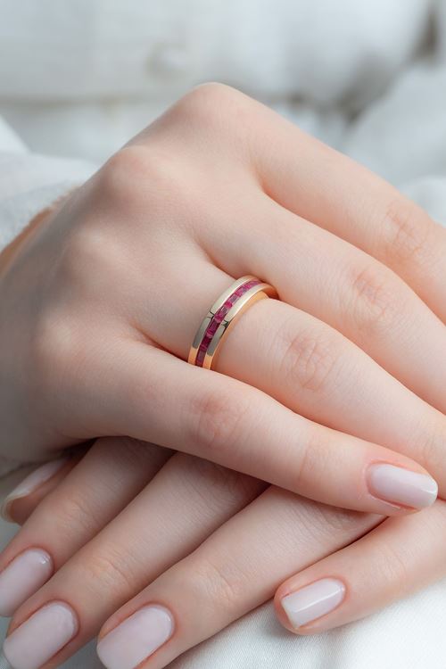 14 Ayar Rose Altın Eterna Cetaş Yüzük