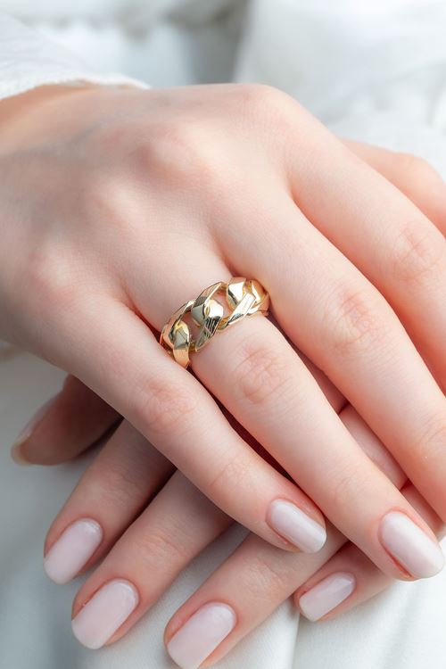 14 Ayar Altın Gurmet Kalemli Ema Yüzük