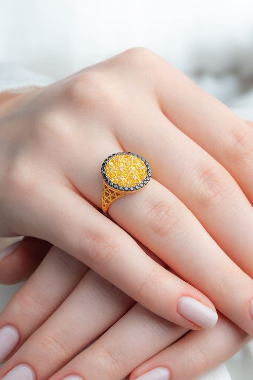 14 Ayar Altın Yuvarlak Yadigar Model Yüzük