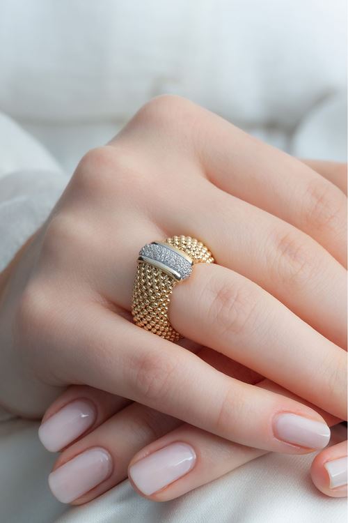 14 Ayar Altın Jessica Model Trend Yüzük