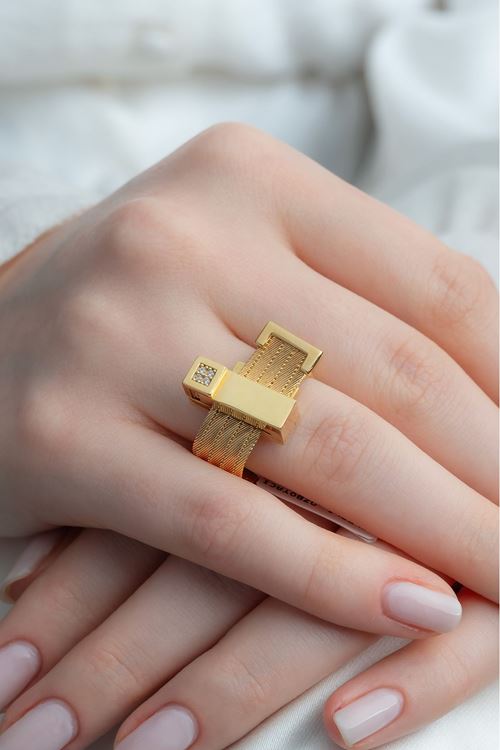 14 Ayar Altın Kemer Model Ayarlanabilir Yüzük