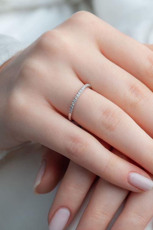 0,20 Carat Pırlanta Yarımtur Yüzük