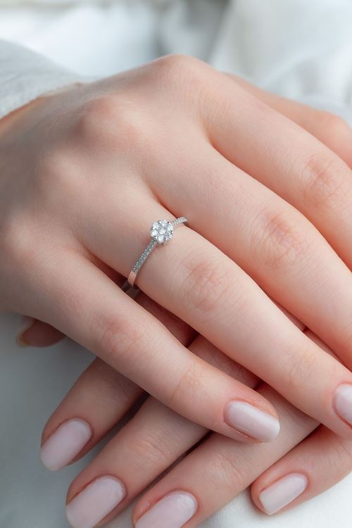 0,25 Carat Pırlanta Coronet Yüzük