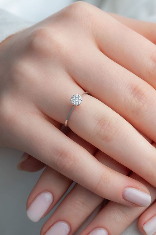 0,15 Carat Pırlanta Coronet Yüzük