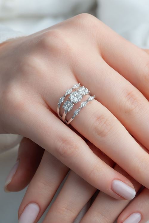 0,76 Carat Pırlanta Tria Fantezi Yüzük
