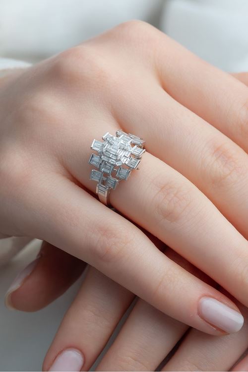 0,98 Carat Pırlanta Büyük Gösterişli Yüzük