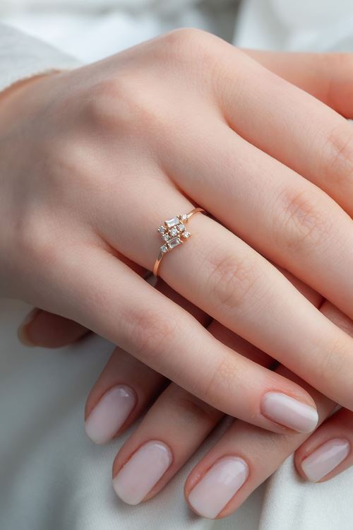 0,21 Carat Pırlanta Minimal Yüzük