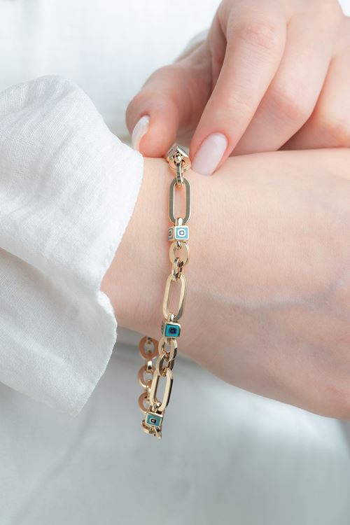 14 Ayar Altın Küp Model Fortuna Cetaş Bileklik