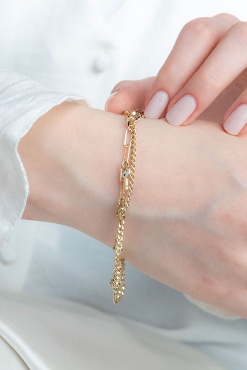 14 Ayar Altın Şans Sallantılı Bileklik