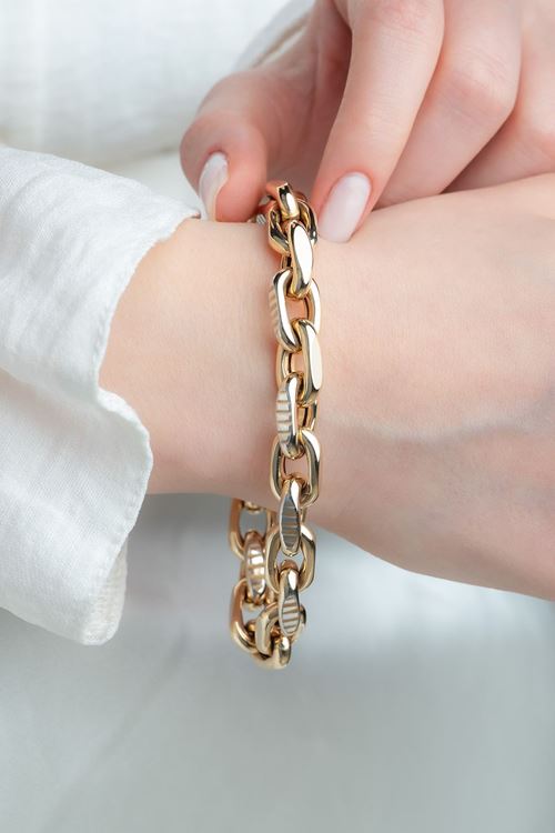 14 Ayar Altın Sade Trend Bileklik