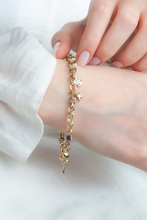 14 Ayar Altın Hallow Model Şans Bileklik