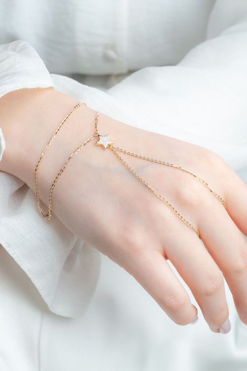 14 Ayar Altın Yıldız Figürlü Şahmeran