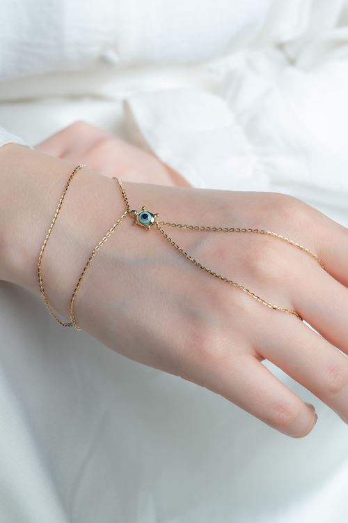 14 Ayar Altın Kaplumbağa Figürlü Şahmeran