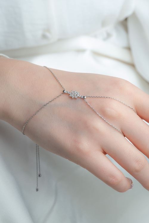 14 Ayar Beyaz Altın Tasarım Şahmeran