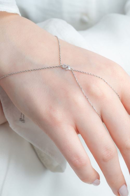 14 Ayar Beyaz Altın S Harfli Şahmeran