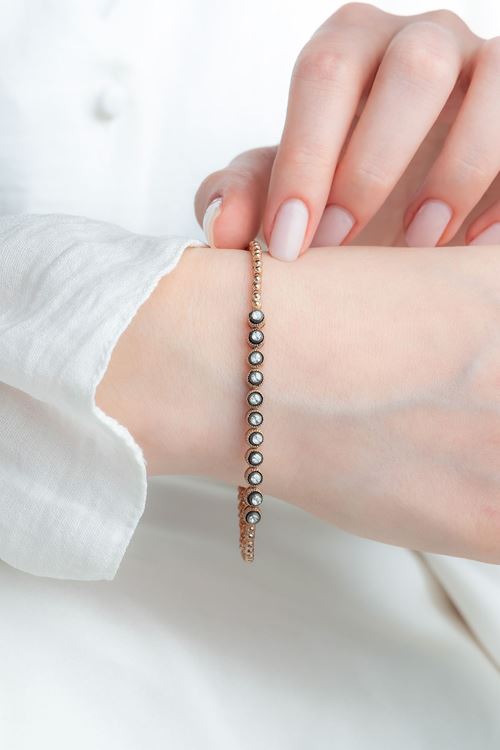 0,33 Carat Elmas Yarımtur Trend Bileklik