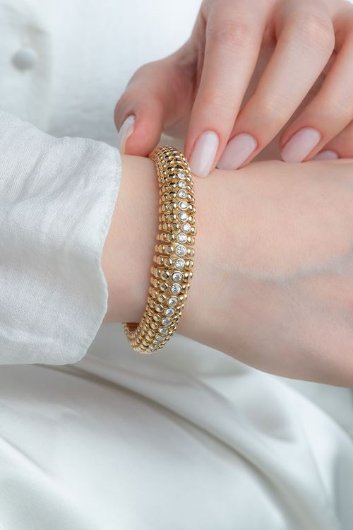 14 Ayar Altın Göz Alıcı Tasarım Bilezik