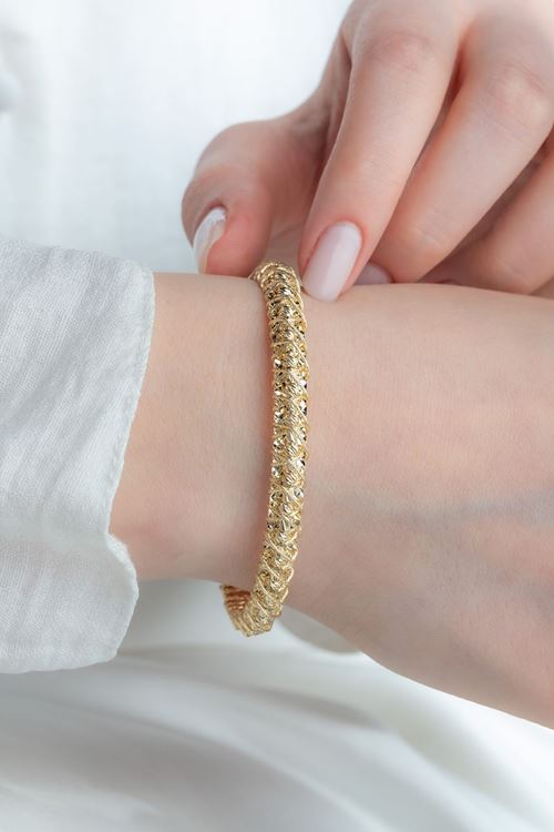 14 Ayar Altın Gösterişli Tasarım Bilezik