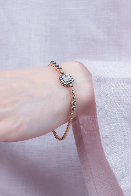 0,63 Carat Elmas Baget Taşlı Trend Bileklik