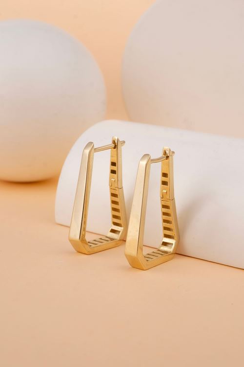 14 Ayar Altın İtalyan Modern Küpe