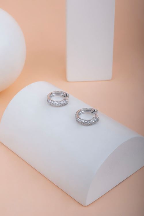 0,25 Carat Pırlanta Halka Küpe