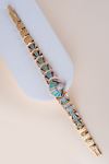 14 Ayar Altın Mavi Mineli Gösterişli Bileklik